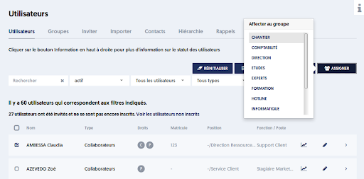 Another way to assign users to a group