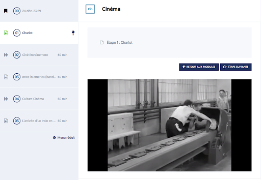 The module tracking by a user