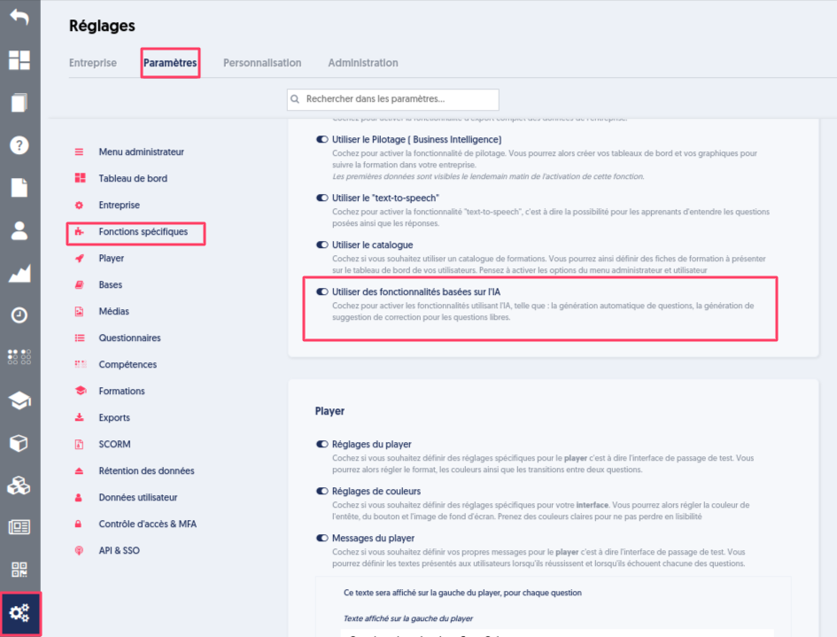 Activate AI Features