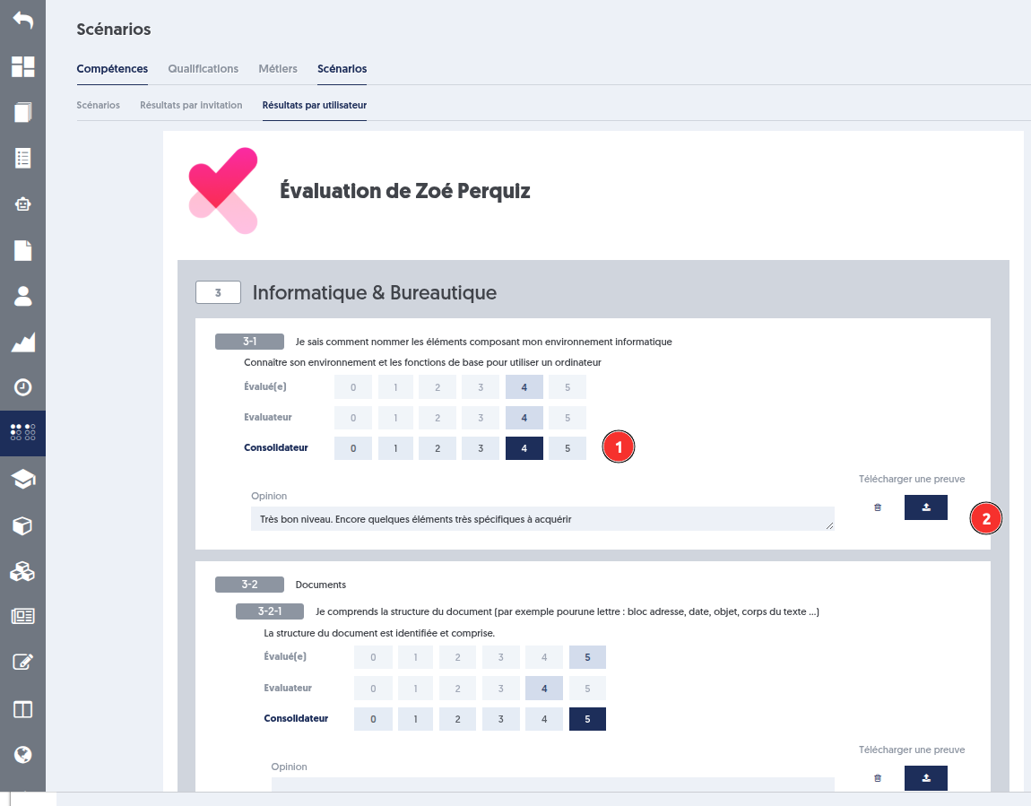 Evaluación cruzada por escenario