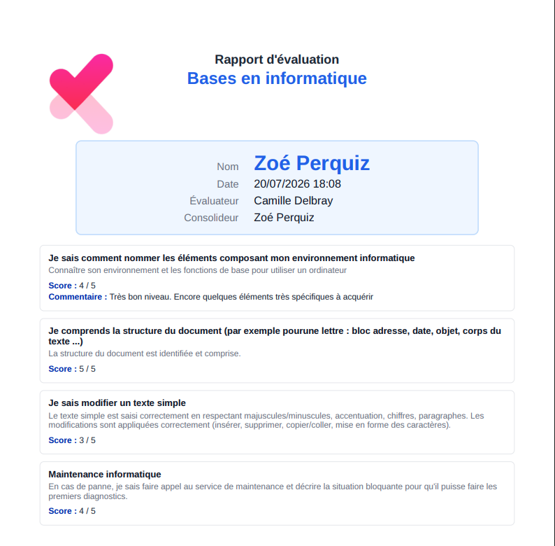 Evaluación cruzada por escenario