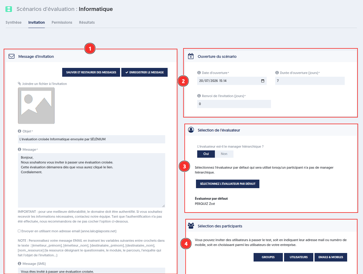Evaluación cruzada por escenario
