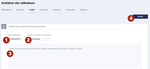 Creación de un usuario por invitación simple