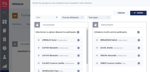 Inviter les participants à la formation