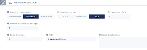 Sélectionner les éléments du module
