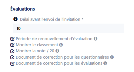 L’heure d’envoi du message d’invitation