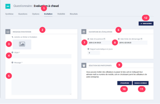 Invitations à une évaluation