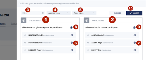 Invitation d’utilisateurs inscrits