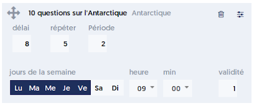 Principes de planification d’un cycle